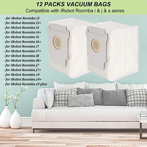 12 Packs Vacuum Bags for iRobot Roomba Bags i s j Series