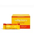 Why Bars, Protein Bars, Mango Ginger, 2.04 Ounce Bars (Pack of 12 Protein Bars) - Protein Bar Superfood, Gluten Free, Non GMO, Organic, Vegan, Simple Ingredients