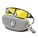 BLUPOND KNIGHT VISOR Wrap Around Oversized Sunglasses - Fit Over Safety Glasses with Flip Up (Night Driving, Yellow Lens)