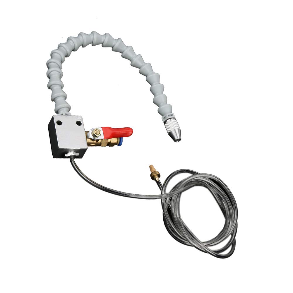 Mist Coolant Cooling Sprayer Spray Nozzle for Engraving Machine Lathe Mill Drill Carving Machine(White)