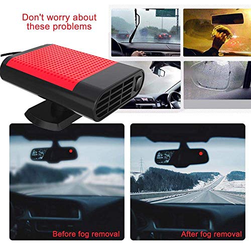 Colilove Car Heater, Portable Car Heater, Windshield Car Heater Cooling Fan,12V 150W Fast Heating Defrost Defogger, Auto Ceramic Heater Fan Plug in Cigarette Lighter, 360° Rotating Heating Quickly