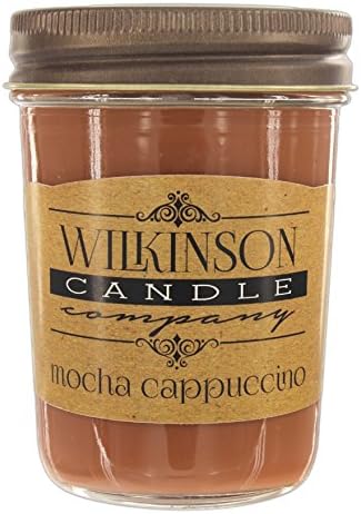 Wilkinson Candle Co. Small 8 Ounce Jam Jar Soy-Lotion Candle (Mocha Cappuccino)