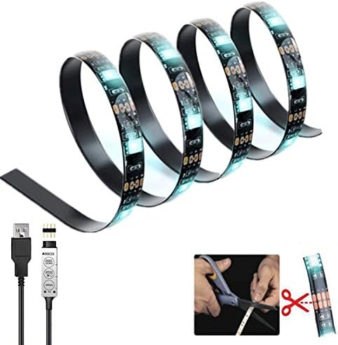 Cevitor USB LED Light Strip ,Color Changing with Mini Controller (2M/6.56Ft,IP65 Waterproof )