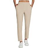 baleaf Womens Travel Pants Lightweight Stretch with Zipper Pockets Petite Ankle Dressy Golf Work Business Casual Slacks