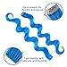 12 Pieces Party Highlights Clip in Colored Hair Extensions for Kids Girls Colorful Hair Extensions 22 inches Curly Wavy Synthetic Hairpieces Multi-Colors Sky Blue Hair