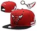 Set of CDG Plus Chicago Bulls Snapback Cap with Keychain