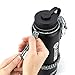 45 Degree Latitude Paracord Single Strap Carabiner Bottle Holder - 40 oz Gray