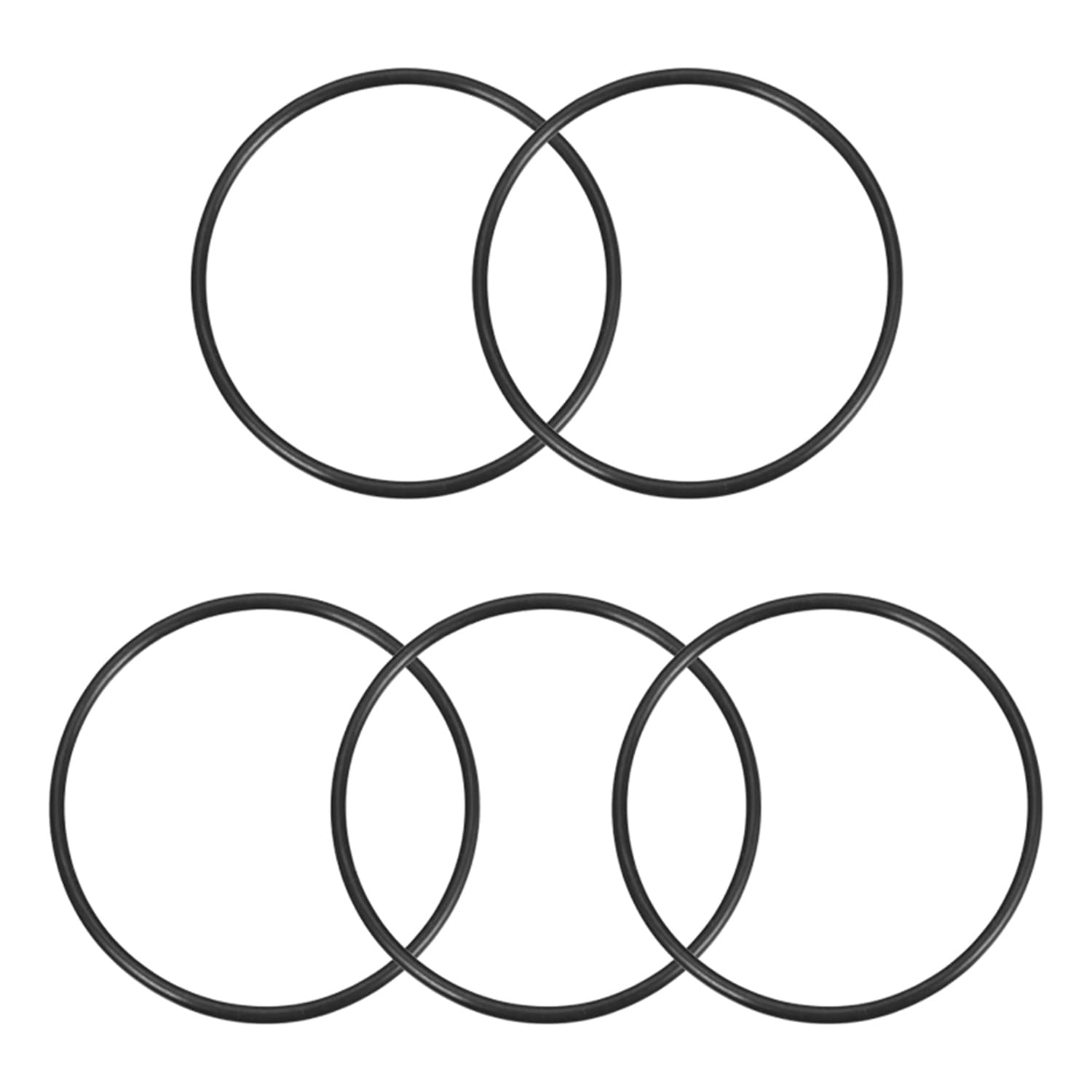 Othmro 50pcs Nitrile Rubber O-Rings, 35mm OD 33mm ID 1mm Width, Rubber Washers Metric Buna-N Sealing Gasket Rings for DIY Tap Sink