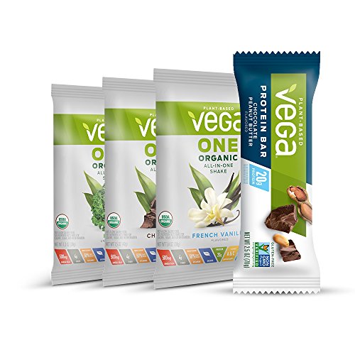 Vega Organic Protein Powder and Protein Bar 4 Piece Variety Pack