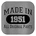 65th Birthday Gift Made In 1958 All Original Parts T-Shirt Medium Sport Grey
