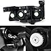 AKKON - For 06-10 Dodge Charger Black 1 Piece DRL LED Headlights w/Corner Turn Signal Lamps Left + Right Pair