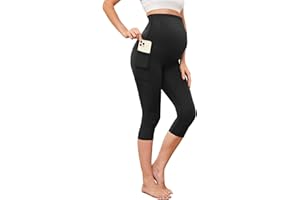PARNIXS Maternity High Waisted Casual Sweatpants Comfortable Stretchy Maternity Pants with Pockets