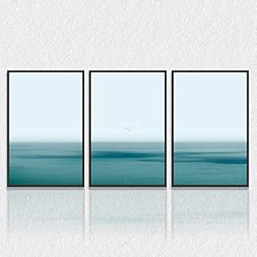 signwin 3 Piece Framed Canvas Wall Art Sea...