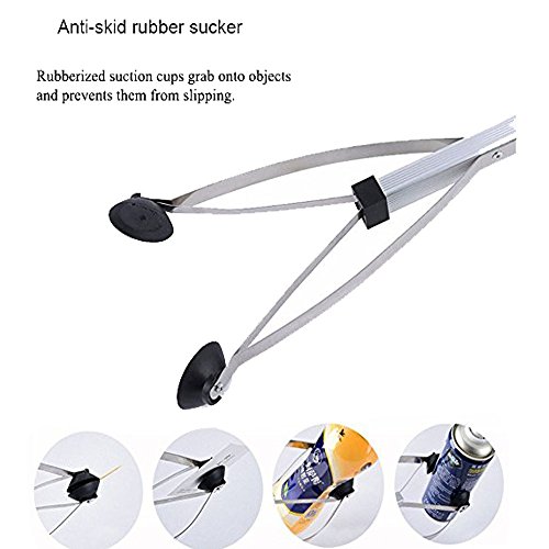 WarmClean Foldable Trash Picker, 32 inch Lightweight Aluminum Clean Tool Grabber for Pregnant Elder Disabled Hotel Garden Pool Reaching Assistant Litter Nabber Pick Up Arm Extension Reacher - Thumbnail 5