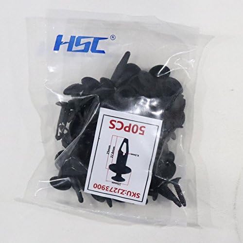 50Pcs Plastic Push Type Rivet Retainer Fastener Bumper Pin Clips for Ford