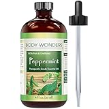 "Body Wonders 100% Pure Peppermint Essential Oil – 4 fl oz - Premium Therapeutic Grade Essential Oil for Aromatherapy - Natural Solution for Repelling Mice, Spiders &amp; Pest "