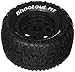 ECX FR/R TirePrmntBlk Wheel (2):1:10 2wd/4wd Ruckus