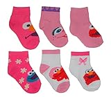 Sesame Street Baby Girls' Elmo Socks 6 pk