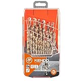 KENDO 29PCS Cobalt Drill Bit Set