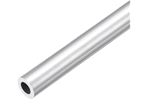 DMiotech (20mm OD x 12mm ID) 6063 Aluminum Round Tube 300mm Length Industry Metal Tubing for Machinery Frame Construction DIY Projects
