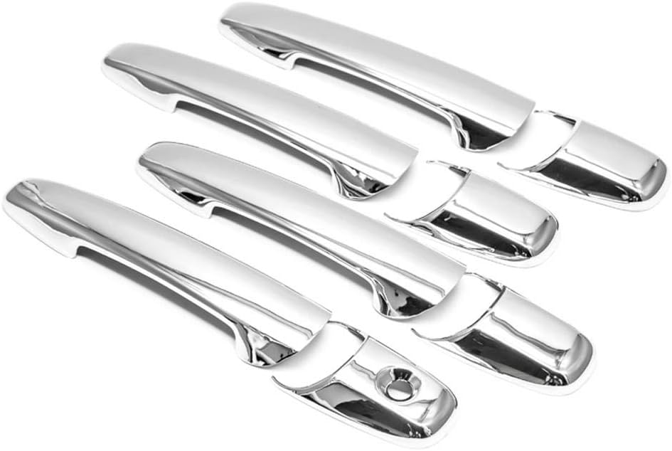 LJ INTERNATIONAL Quality Accessories Chrome Plated Handle Covers Compatible with Ford+Lincoln+Mazda+Mercury Sedans