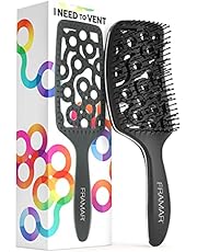 FRAMAR Professional Wet Hair Brush - Vented Hair Brush For Women, Curved Hair Detangler Brush, Blow Dry Brush, Hair Brush Dryer, Brosse a Cheveux, Curly Hair Brush Hair Dryer, Detangling Hair Brush