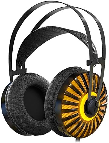 Gaming Headset with Unique Metal Diaphragm and Mic，Provides Excellent 7.1 Virtual Surround Stereo Sound for PC,Laptop,PlayStation 4,X-box one（Adapter Included）for Young Gamer with Unique Taste