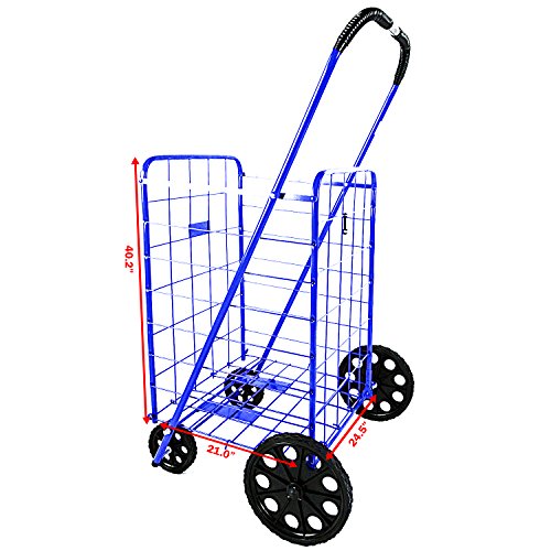 ATH Large Deluxe Rolling Utility / Shopping Cart Stowable Folding