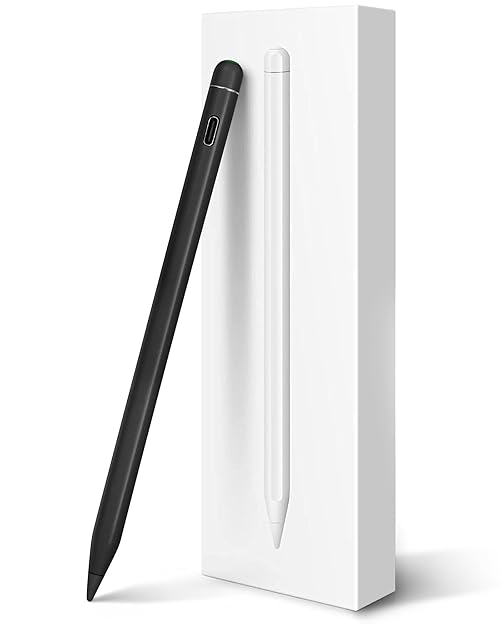 Stylus Pen for iPad 10th&9th Generation, Fast Charging Apple iPad Pencil with Palm Rejection, Tilt Sensitivity, for iPad Air 3/4/5, iPad mini 5/6, iPad 6/7/8/9/10, iPad Pro 11", iPad Pro 12.9"-Black