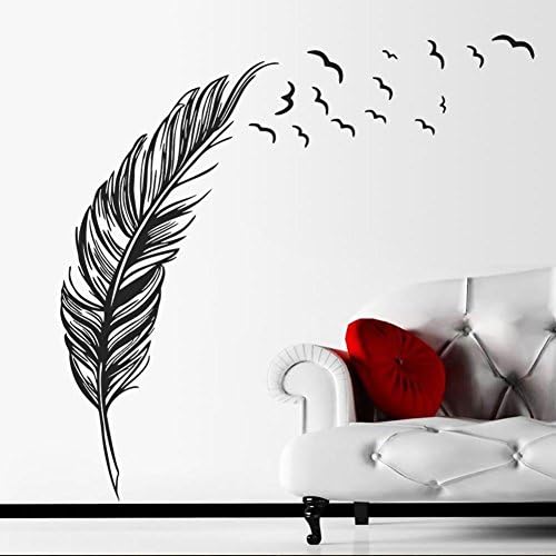 LTDD Modern Wall Sticker Vinyl Birds Flying Feather Bedroom Home Decal
