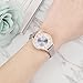 IBSO Women Watches Leather Mesh Strap Round Case Analog Fashion Ladies Wrist Watches (6608 Grey)