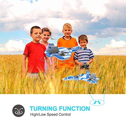 Zego F22 Remote Control Drone for Kids and Beginner Jet with 360° Flip, 2.4GHz 6-Axis Gyro Control System and 4 Blade Propellers,Best Gift for Kids (Blue) - Thumbnail 5