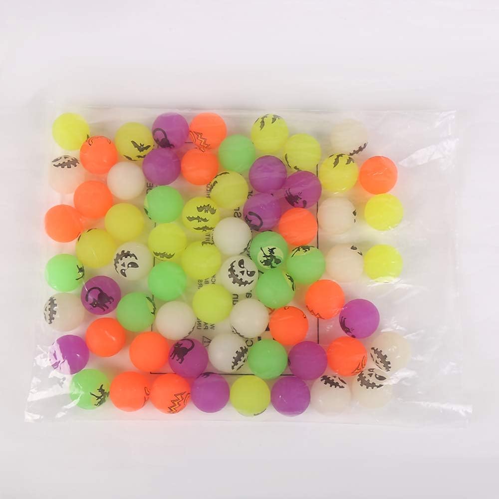 Atonofun 72 Pieces Halloween Bouncing Balls 1.25‘‘, Glow in The Dark Bouncy Balls with 6 Halloween Theme Designs, Halloween Bouncing Toys Balls for Trick or Treating Goodie, Classroom Giveaways, Halloween Party Favor Supplies: Toys & Games