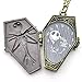 Skull Bone Tim Burton's Nightmare Before Christmas Pocket Quartz Men' Watch Necklace Chain