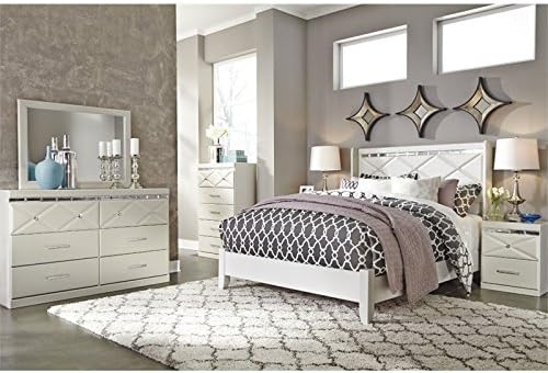 Amazoncom Ashley Dreamur 5 Piece Queen Panel Bedroom Set In Champagne Furniture Decor
