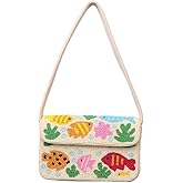 Indian Shelf Premium Handcrafted Beaded Beach Bags for Women, Girls - Women Evening Bags Fish & Coral Reef Design Summer Style (with Box)