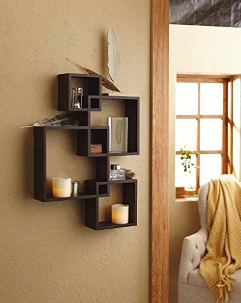 Generic cuadrados que se cruzan de pared estante – Estantería flotante