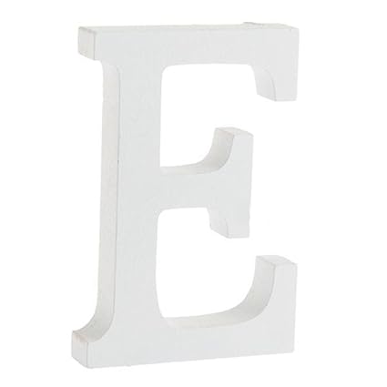 joyliveCY Handwerk Holz Holzbuchstaben Brauthochzeits Party Geburtstags Toys Hauptdekorationen Buchstabe E