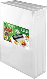 WVacFre 100 Quart Size 8x12Inch Food Saver Vacuum Sealer Bags with Commercial Grade,BPA Free,Heavy Duty,Great for Food Vac Storage or Sous Vide Cooking