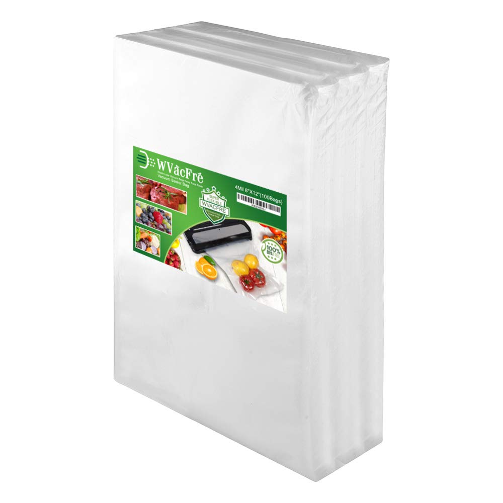 100 Quart Size 8x12Inch 4mil Food Vacuum Sealer Bags with Commercial Grade,BPA Free,Heavy Duty,Great for Food Vac Storage or Sous Vide Cooking