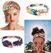 FIBO STEEL 15 Pcs Headbands for Women Girls Wide Boho Knotted Yoga Head Wrap Hair Band Elastic A