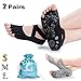 Muezna Non Slip Yoga Socks for Women, Toeless Anti-Skid Pilates, Barre, Ballet, Bikram Workout Socks with Grips
