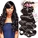 UNice Hair Icenu Series 8A Brazilian Body Wave Virgin Hair 3 Bundles 100% Human Hair Weave Extensions Natural Color 95-100g/piece (12 14 16)