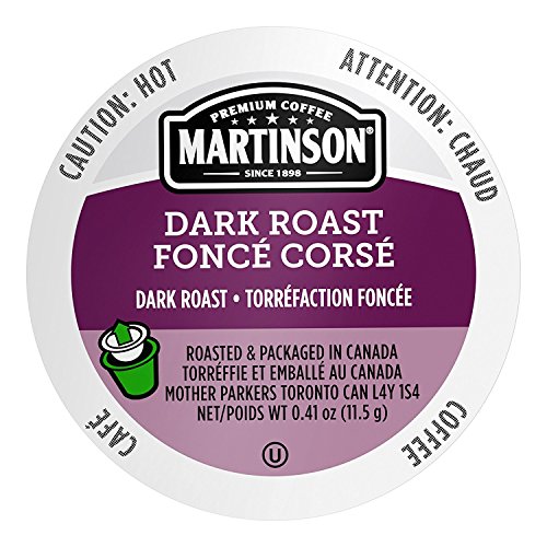 Martinson Single Serve Coffee Capsules, Dark Roast, Compatible with Keurig K-Cup Brewers, 48 Count