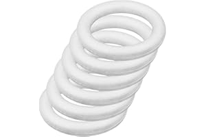 Luxshiny 6pcs Solid Foam Circles 10x1.5cm for DIY Crafts, Blank Foam Rings for Party Decorations and Crafting