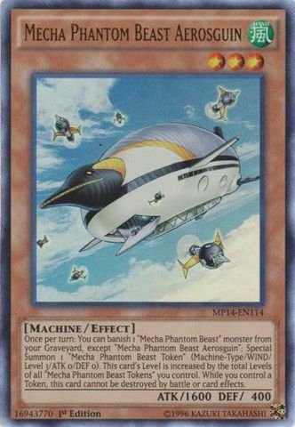 Yu-Gi-Oh! - Mecha Phantom Beast Aerosguin (MP14-EN114) - Mega Pack 2014 - 1st Edition - Ultra Rare