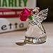 Kangkang Glass Angel Flower Vase, Clear, 1.96in, Suitable for Decoration, Can Be Hung or Placed Indoor
