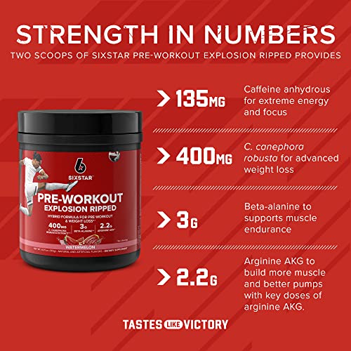 Six Star Pre Workout + Weight Loss PreWorkout Explosion Ripped Pre