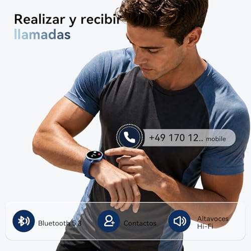 Men's Smart Watch 1.27 Inch Smartwatch Woman Round 2 Straps, Sleep Monitor Health and Fitness Functions 120+ Sports Modes 3ATM Waterproof for iPhone/Samsung/Android NBlack