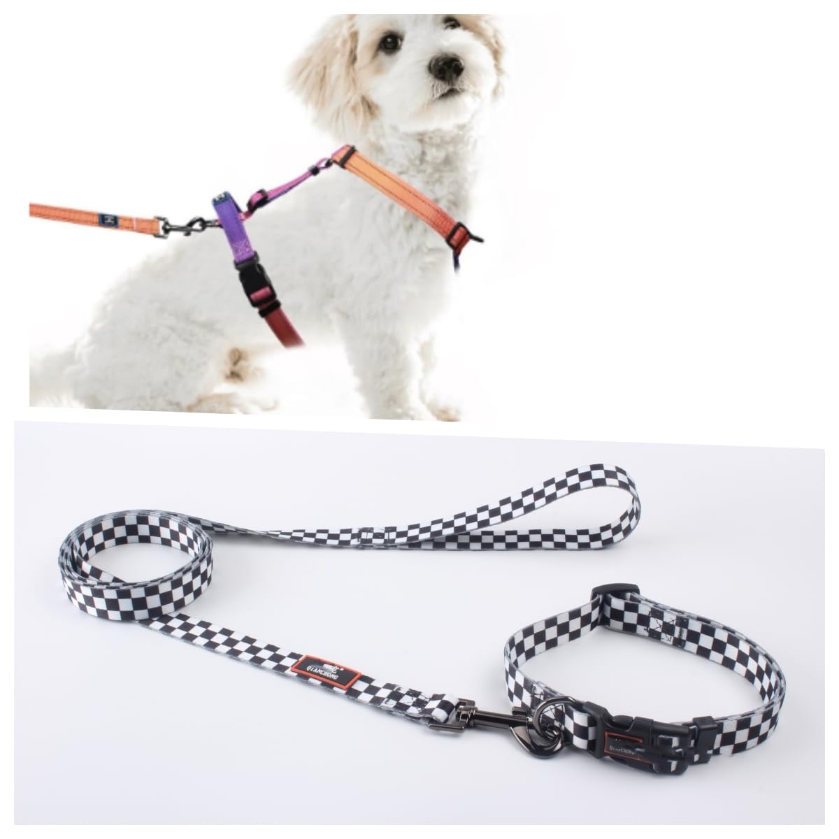 Cosyhomelondon Small Dog and Leash Set, No Pull Harness Adjustable Reflective, Dog Halter Harnesses Comfort Padded Handle, Pet Harness for Training Outdoor Walking — image 1
